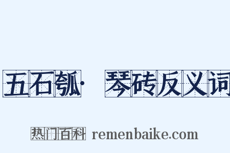 五石瓠·琴砖反义词是什么意思的图片